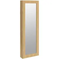 vidaXL Armoire à bijoux avec miroir montage mural 30x8,5x90 cm