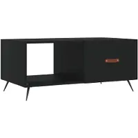 vidaXL Table basse noire 90x50x40 cm bois composite