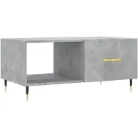 vidaXL Table basse gris béton 90x50x40 cm Bois composite
