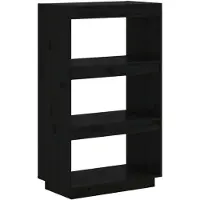 vidaXL Bibliothèque/Séparateur de pièce Noir 60x35x103 cm Pin massif