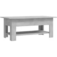 vidaXL Table basse gris béton 102x55x42 cm Bois composite