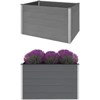 vidaXL Parterre de jardin surélevé WPC 150x100x91 cm Gris