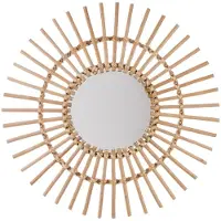 Atmosphera Miroir en rotin rond - Diamètre 58 cm