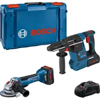 Bosch Professional Gws18v-10p Gbh18v-26 2x5.5pc Lb Electric Tools Kit Bleu One Size / EU Plug 220V