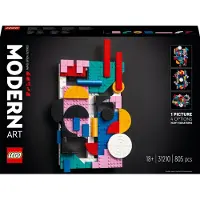 LEGO 31210 ART Set d'art moderne, peinture murale abstraite colorée, home déco pour salon ou chambre à coucher, bricolage pour adultes et adolescents, cadeau pour femmes et hommes