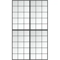 vidaXL Miroirs muraux 4 pcs noir 100x60 cm métal