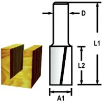 Makita Fraise à rainurer à deux tranchants 25mm