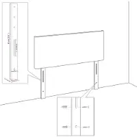 vidaXL Cadre de lit sans matelas noir 200x200 cm velours
