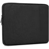 Cadorabo Sacoche de protection pour ordinateur portable / tablette 14 pouces en Noir - Sacoche pour ordinateur portable en tissu avec doublure en velours et compartiment