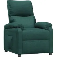 vidaXL Fauteuil inclinable Vert foncé Tissu