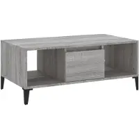 vidaXL Table basse Gris Sonoma 90x50x36,5 cm Bois composite