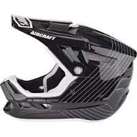 100% Casque 100 % aéronautique - intégral, noir et blanc - Taille XL (61- 62cm)