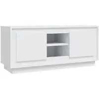 vidaXL Armoire TV blanche 102x35x45 cm Bois composite