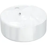 vidaXL Lavabo blanc 40x14,5 cm Céramique ronde