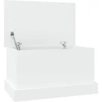 vidaXL Coffre blanc 50x30x28 cm Bois composite