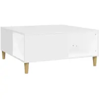 vidaXL Table basse blanche 80x80x36,5 cm Bois composite