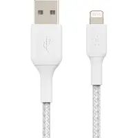 Belkin Câble Lightning vers USB-A tressé BoostCharge Pro - 0,15 mètre - Blanc