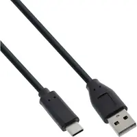 InLine 35734 Câble USB 2.0, type C prise à A prise, noir, 1,5m