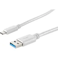 S-Conn 13-31046 Câble USB 3 m USB 3.2 Gen 1 (3.1 Gen 1) USB A USB C Blanc (13-31046)