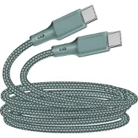 BigBen Interactive Câble Eco-conçu USB C / USB C 3A 2m PD 60W Night Green