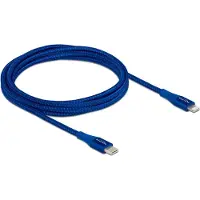 DeLOCK Câble USB de 2 m pour transfert de données/alimentation pour iPhone, iPad, iPod - Deuxième port : 1 x Apple Lightning mâle - 480 Mbit/s - MFI - 28/22 AWG