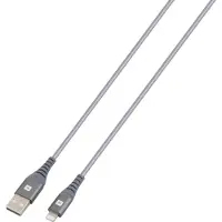 Skross Câble , USB-A - Lightning, tresse métallique, 1,20 m, gris