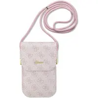 GUESS Pu Metal Logo Script Phone Bag 4g Rose