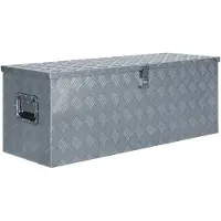 vidaXL Boîte en aluminium 110,5 x 38,5 x 40 cm Argenté