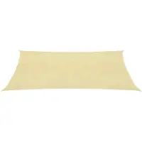 vidaXL Parasol en PEHD rectangulaire 4 x 6 m Beige