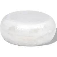 vidaXL Table basse en aluminium martelé argenté