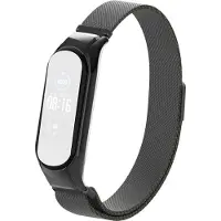 Cover-Discount Xiaomi Mi Band 5 - Bracelet milanais en acier inoxydable noir (Acier inoxydable), Sangles de montre, Noir