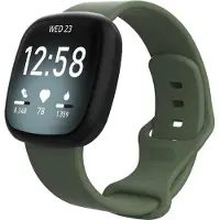 Cover-Discount Fitbit Versa 4 / Sense 2 - Bracelet de remplacement en silicone vert (Silicone), Sangles de montre, Vert