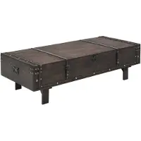 vidaXL Table basse en contreplaqué style vintage 120x55x35 cm