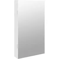 vidaXL Armoire à bijoux miroir avec éclairage LED mural blanc