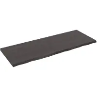 vidaXL Dessus de table marron foncé bois chêne massif traité