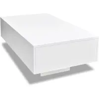 vidaXL Table basse blanc brillant