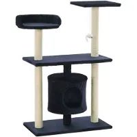vidaXL Arbre à chat Sisal 95 cm bleu foncé