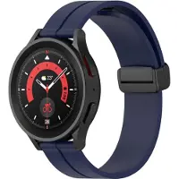 Cover-Discount Bracelet de remplacement en silicone 20mm bleu foncé (20 mm, Silicone), Sangles de montre, Bleu