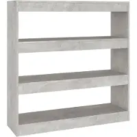 vidaXL Bibliothèque/Séparateur de pièce Gris béton 100x30x103 cm