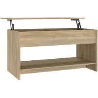 vidaXL Table basse chêne Sonoma 102x50x52,5 cm Bois composite