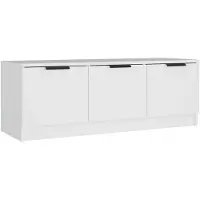 vidaXL Armoire TV blanche 102x35x36,5 cm Bois composite