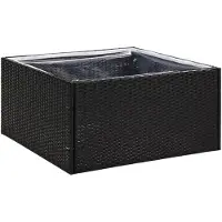 vidaXL Jardinière Noir 80x80x40 cm Résine tressée