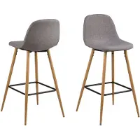 Ebuy24 Willy Tabouret de bar en gris clair.