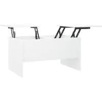vidaXL - Table basse - 80x50x42,5 - cm - fait main - Bois - blanc