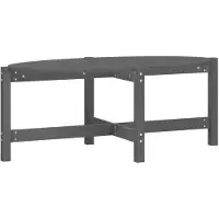 vidaXL Table basse Gris 118x63x45 cm Pin massif