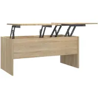 vidaXL Table basse chêne Sonoma 102x50,5x46,5 cm Matériau dérivé du bois