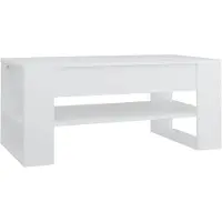 vidaXL Table basse blanche 102x55x45 cm Bois composite