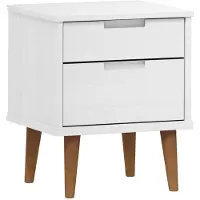 vidaXL Table de chevet MOLDE Blanc 40x35x48 cm Bois de pin massif