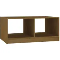 vidaXL Table basse marron miel 75x50x33,5 cm Pin massif