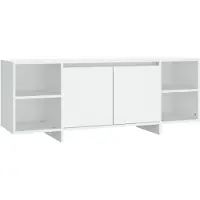 vidaXL Armoire TV Blanc 130x35x50 cm Bois composite
